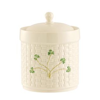 Belleek Shamrock Canister
