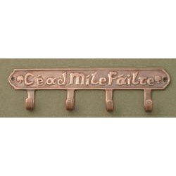 Cead Mile Failte Key Holder Antique Copper