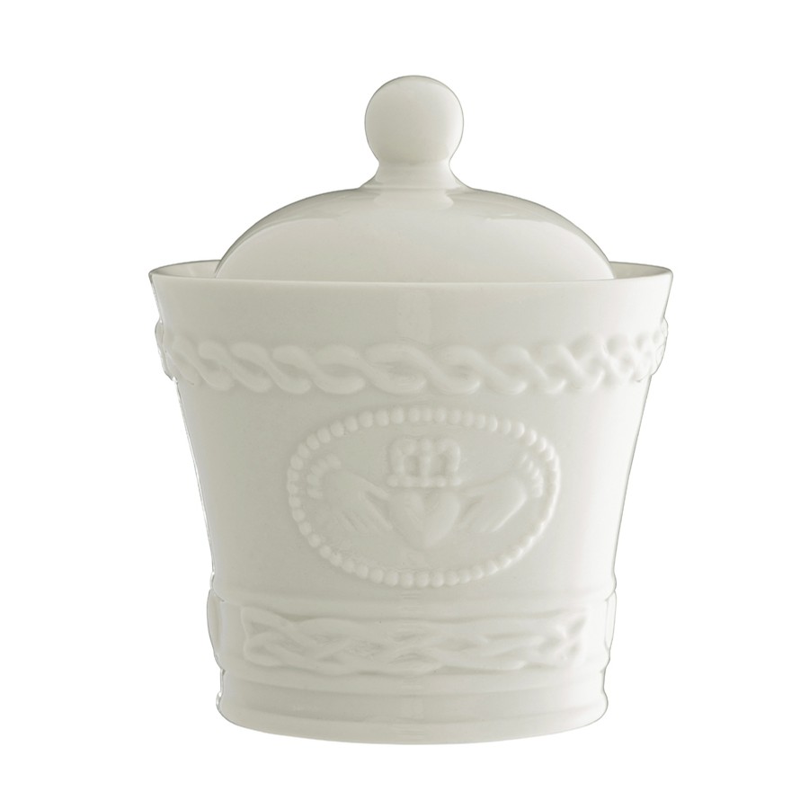 Belleek Claddagh Sugar Bowl