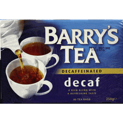 Food from Ireland Barrys Tea Decaffeinated 80 Bags