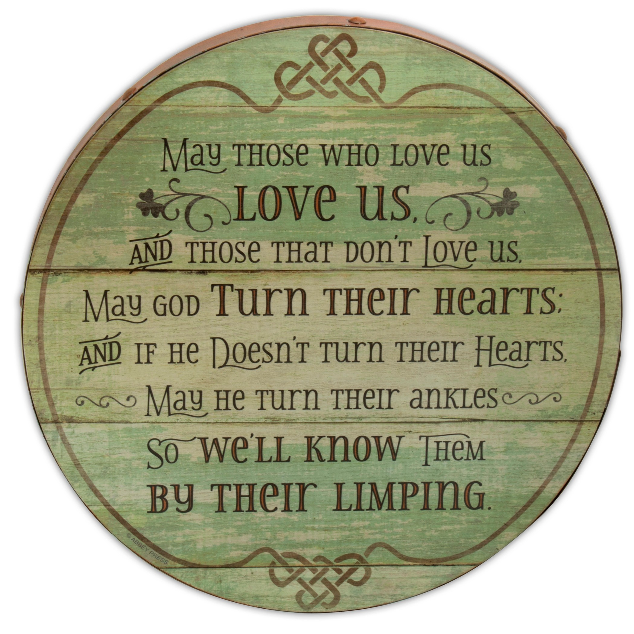 Irish Blessing Barrel Plaque