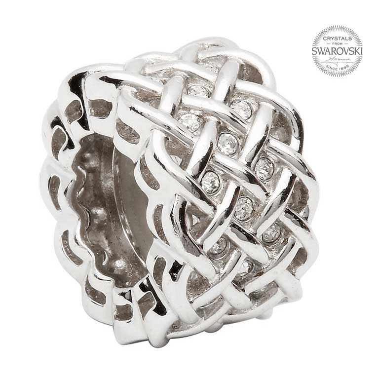 Celtic Knot Bead with Swarovski Crystals