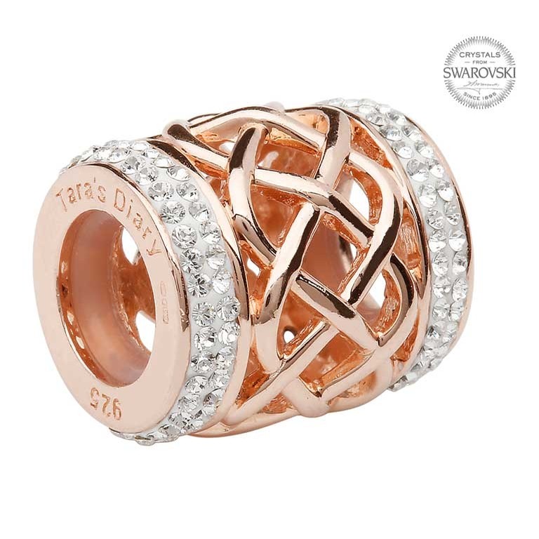 Celtic Gold Bead with Swarovski Crystals