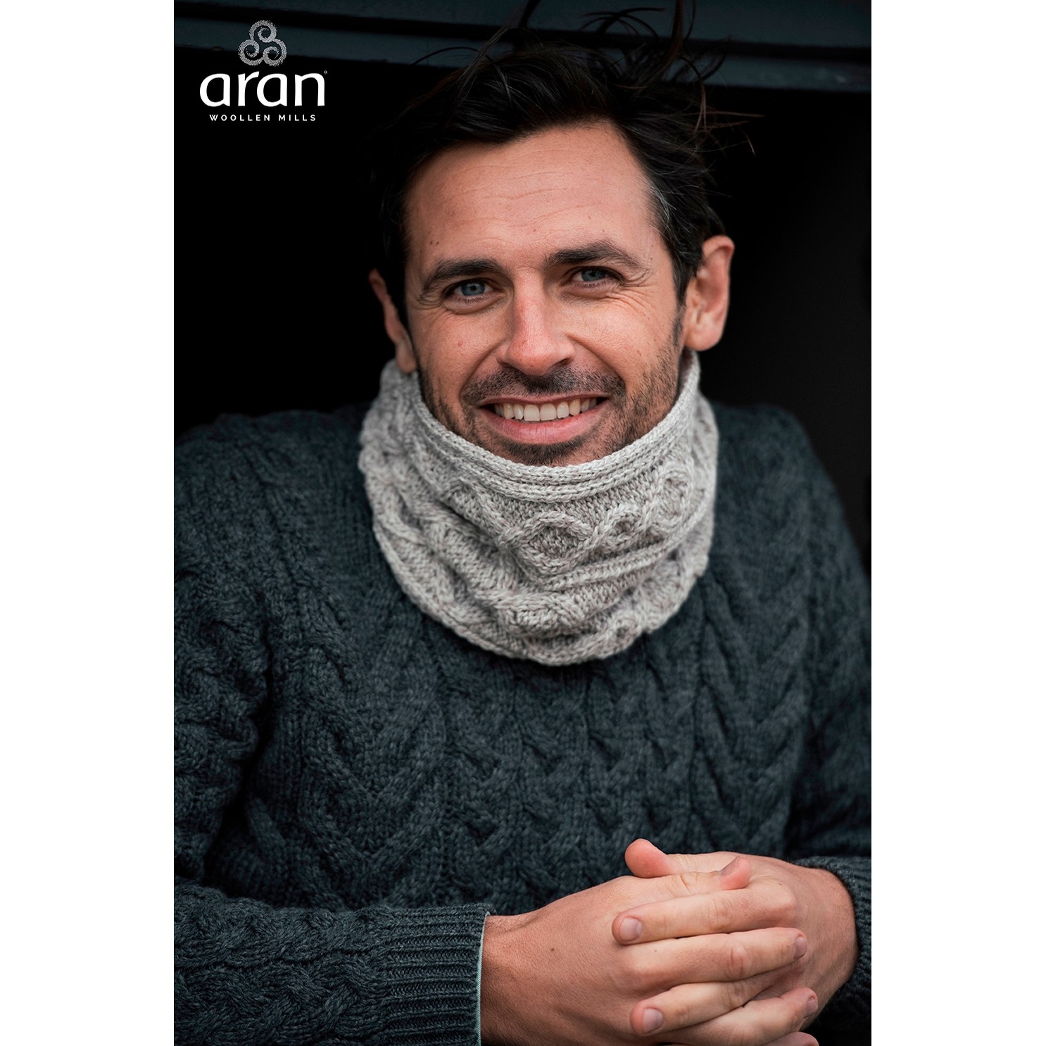 Brown Aran Snood