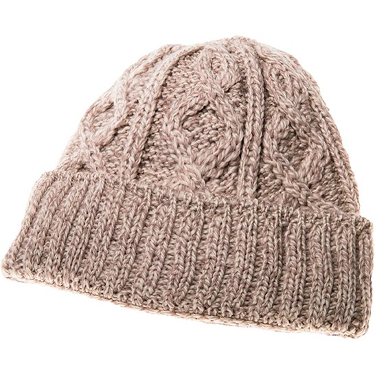 Brown Aran Diamond Hat
