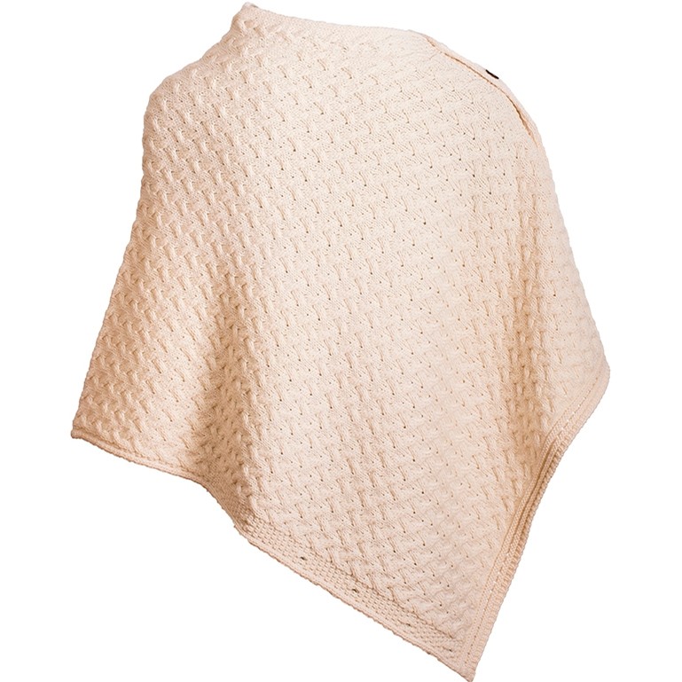 Aran Woollen Mills Irish Shrug Cape (White) Clothing Capes Shawls at