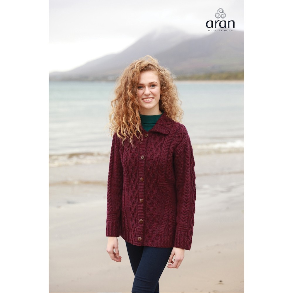 Empire Waist Collared Cardigan