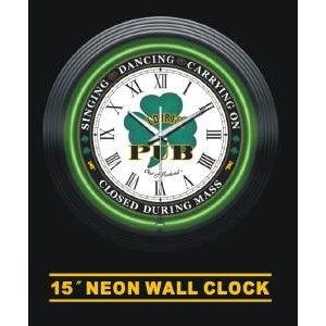 Neon Irish Pub Clock