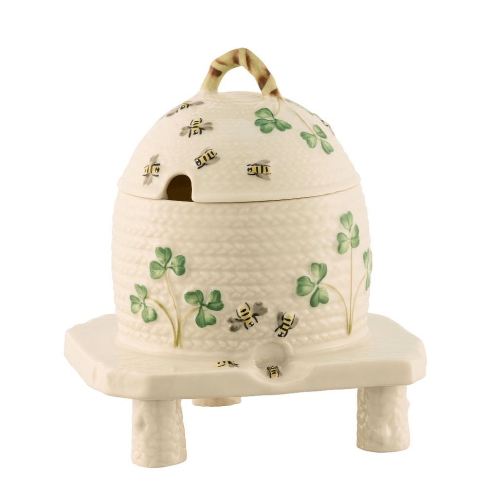 Shamrock Honey Pot and Stand