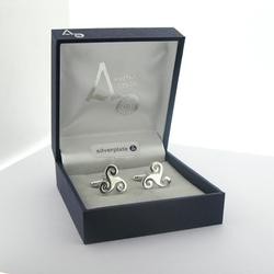 Triple Spiral Cufflinks