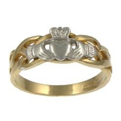 Facet Jewelry Sterling Silver Celtic Claddagh Ring