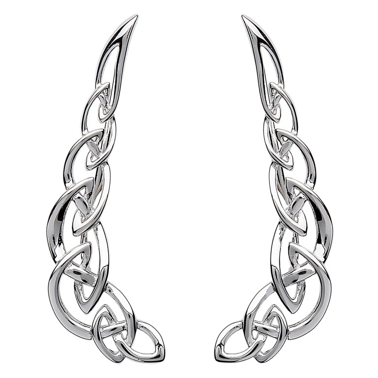 Celtic Knot Climber Earrings