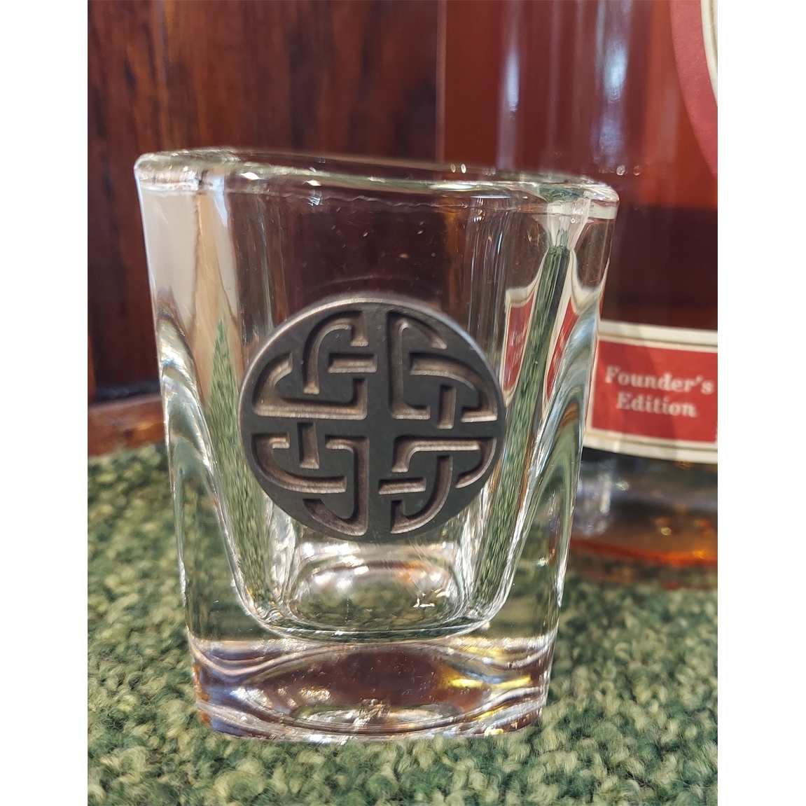 Irish Brass Celtic Knot Shot Glass (4 Knots) Gifts Pub Stuff Glassware