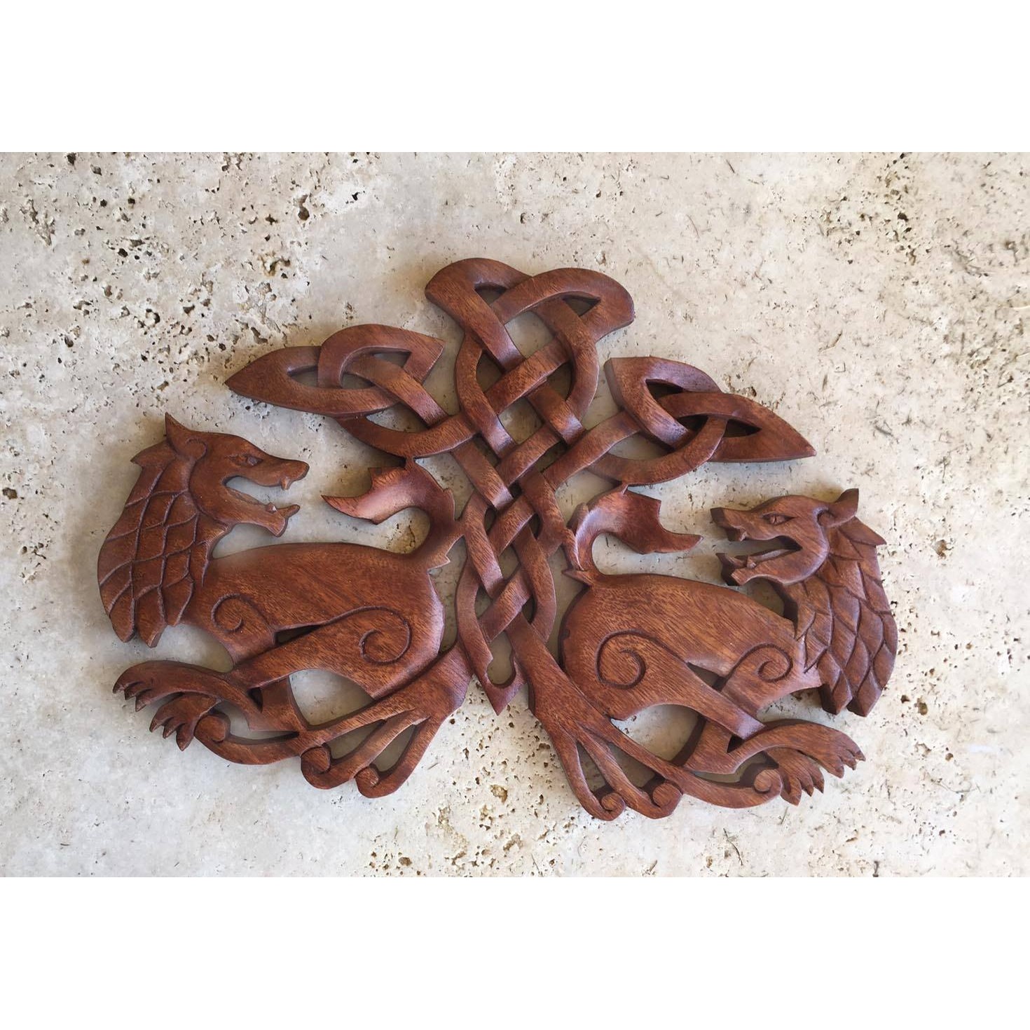 Celtic Protection Wood Carving