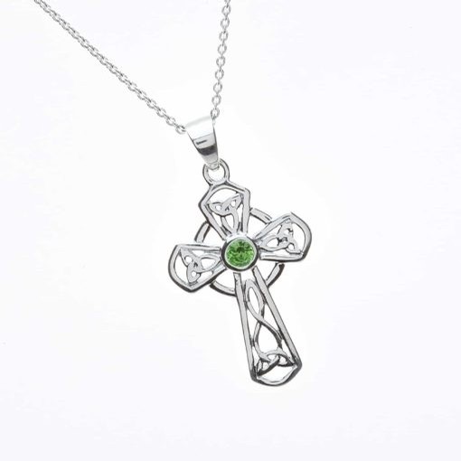 Celtic Cross with Emerald CZ