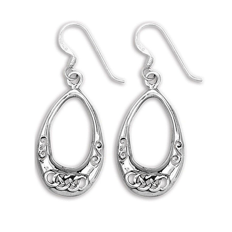 Celtic Horizons BLK Celtic Drop Earrings Jewelry Earrings at Irish on Grand