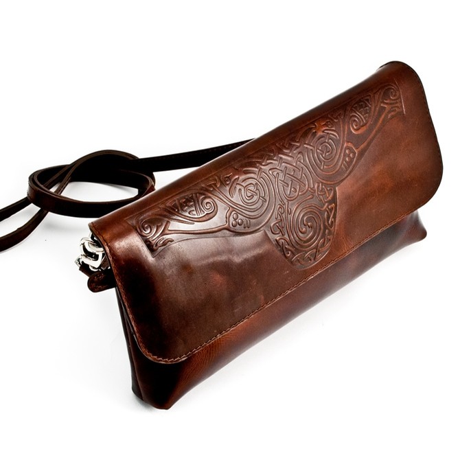 Celtic Leather Bag from Ireland (Clutch Bag)