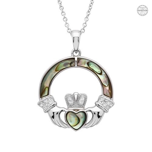 Claddagh Abalone Swarovski Necklace