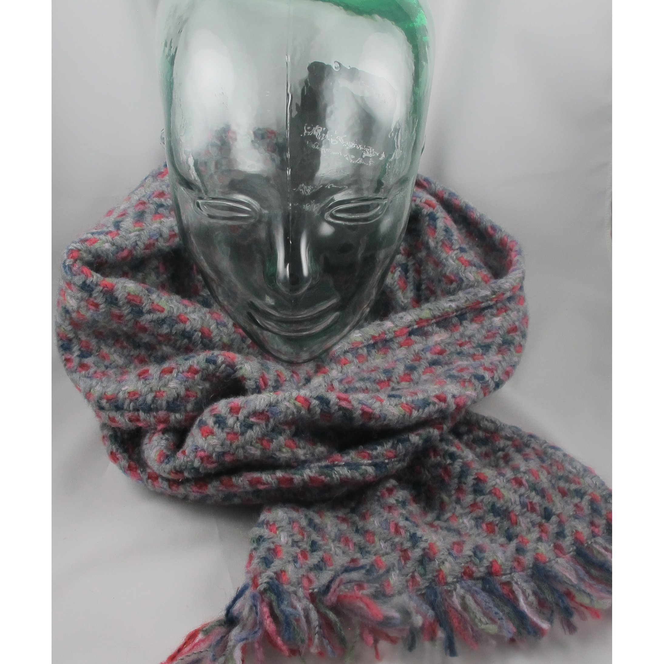 Connemara Light Grey Wool Scarf