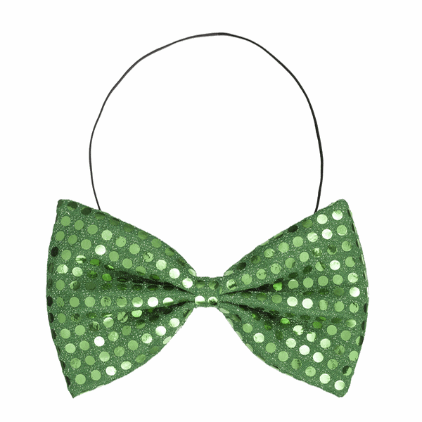 Green Bow Tie with Sequins