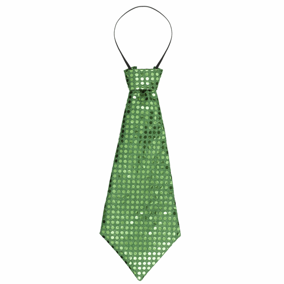Green Necktie with Sequins