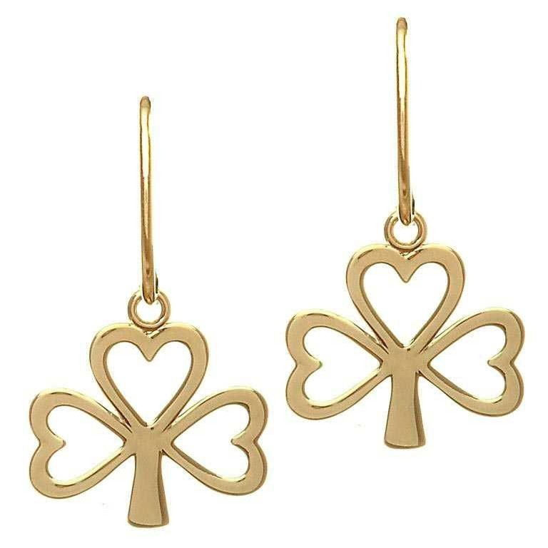 Shamrock Earrings Gold