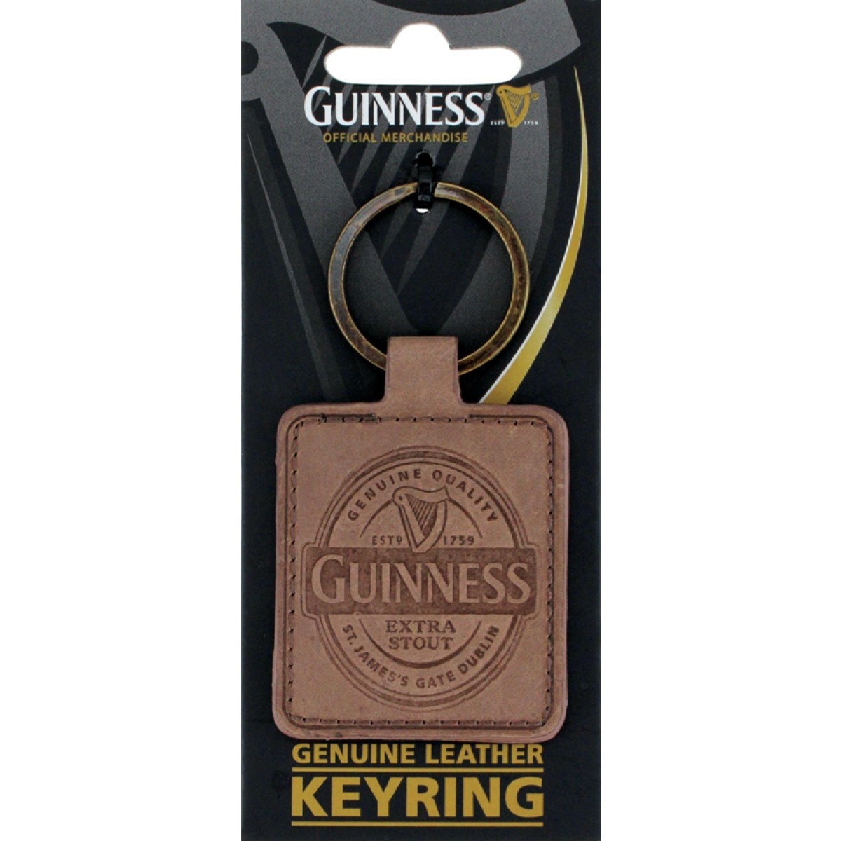 Guinness Leather Keyring