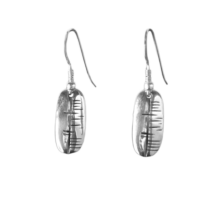 Ogham Treasures Ogham Earrings (Happiness Sonas) Earrings at Irish on Grand