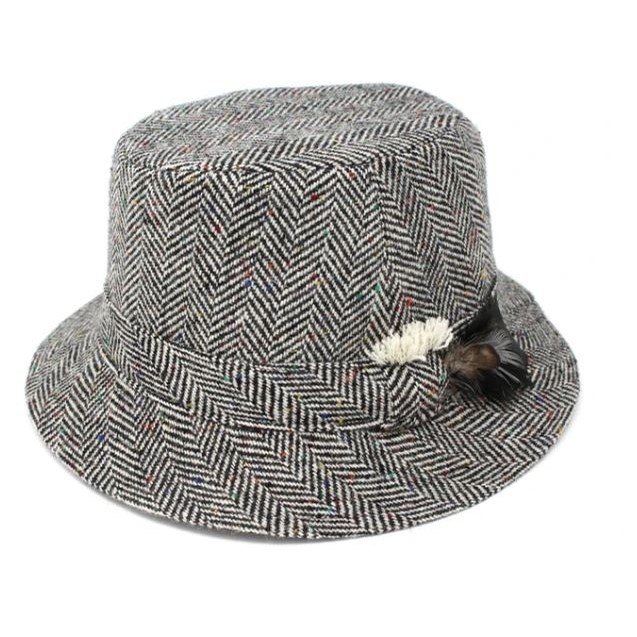 Hanna Hats Black Herringbone Vintage Hat Clothing Caps Hats at Irish on Grand