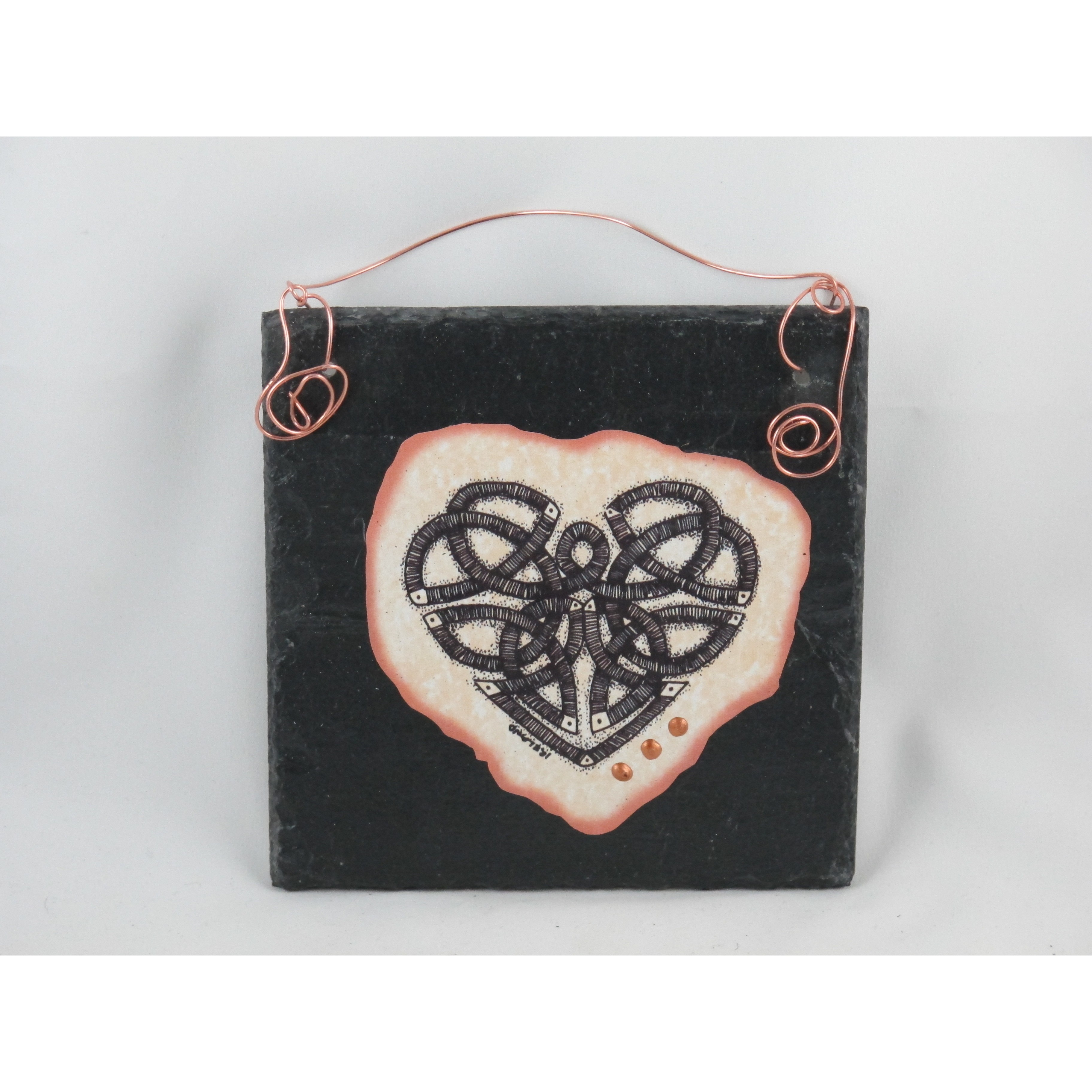 Celtic Heart Knot Slate Art