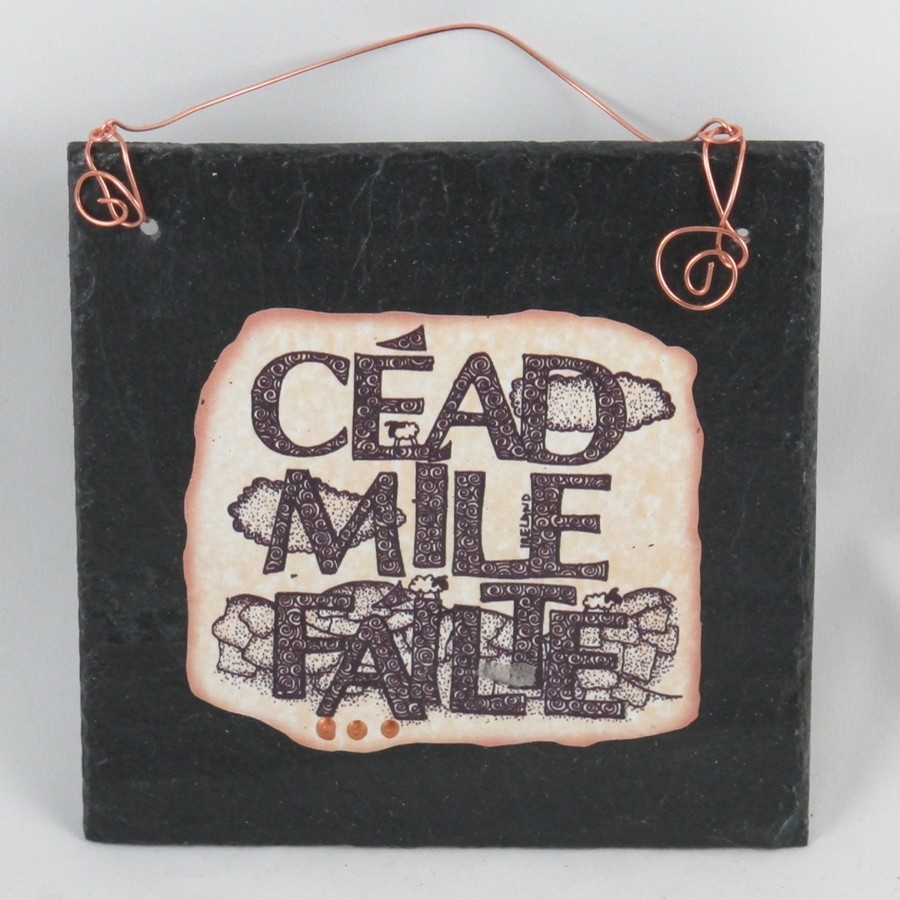Cead Mile Failte Slate Art