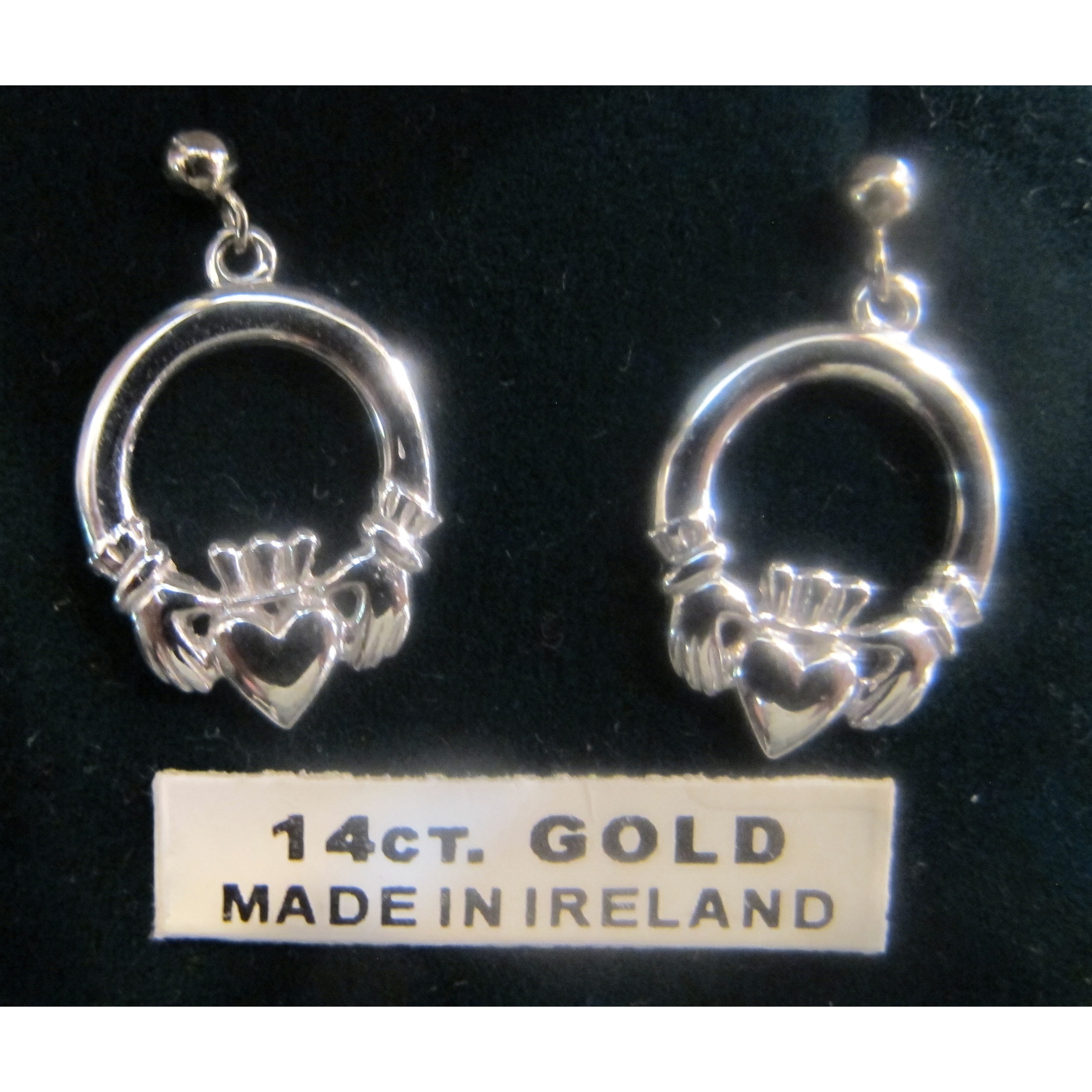 Claddagh Mo Chroi Earrings White Gold