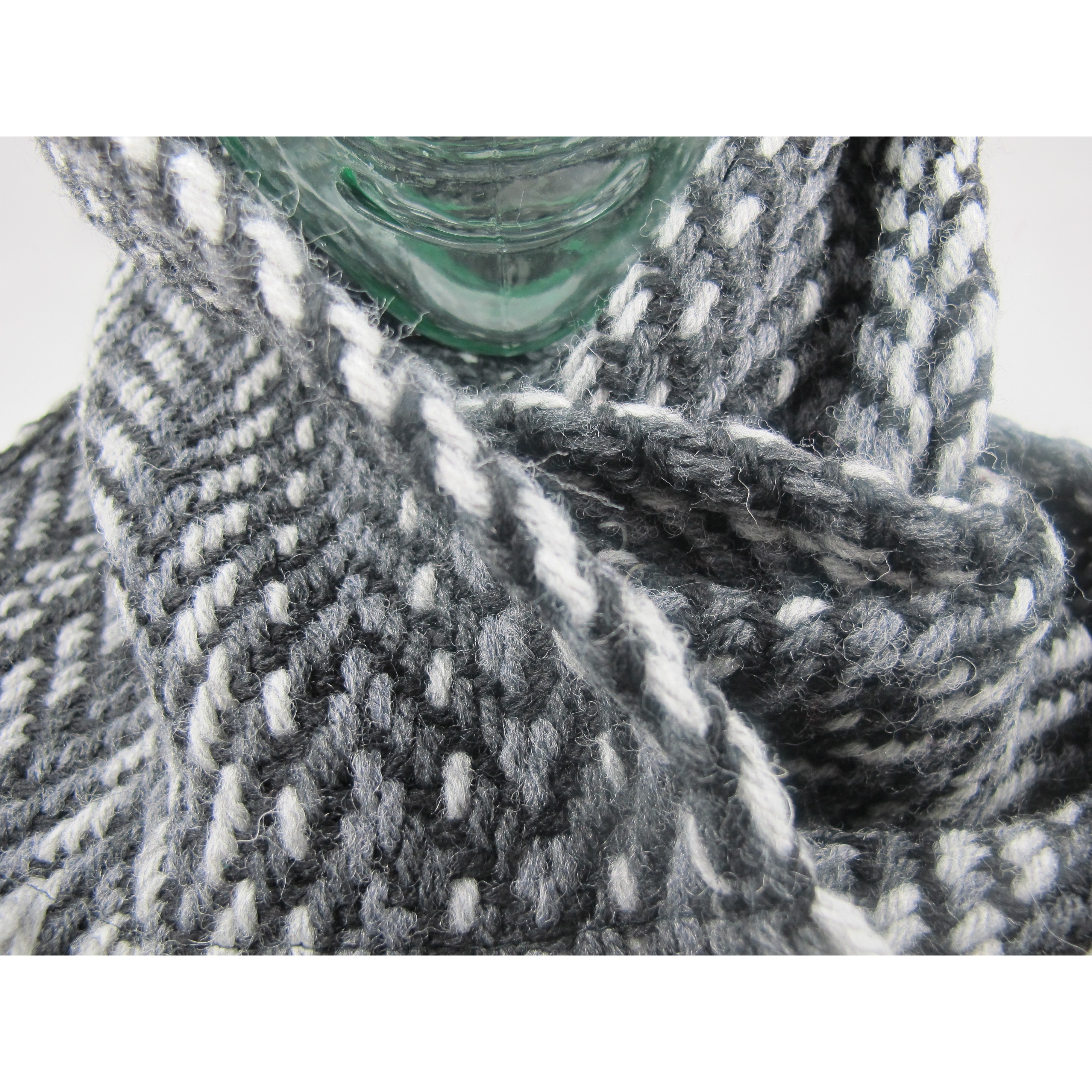 Grey and Black Wool Scarf
