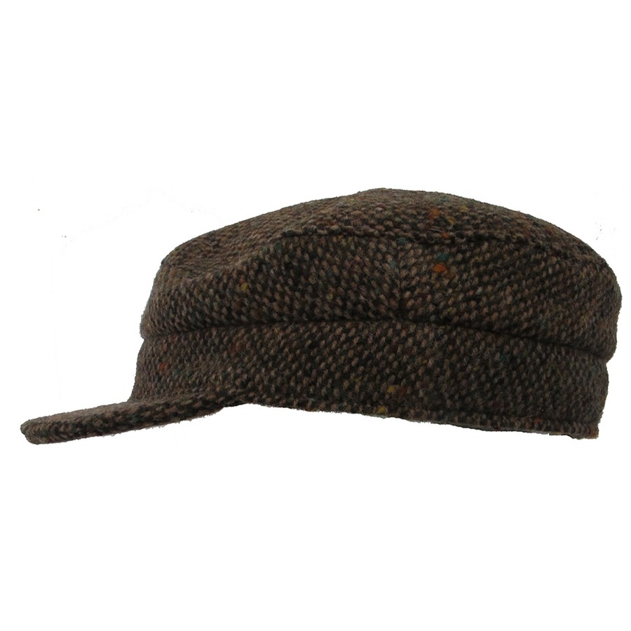 Hanna Hats Skipper Hat (Brown Salt and Pepper) Clothing Caps Hats at