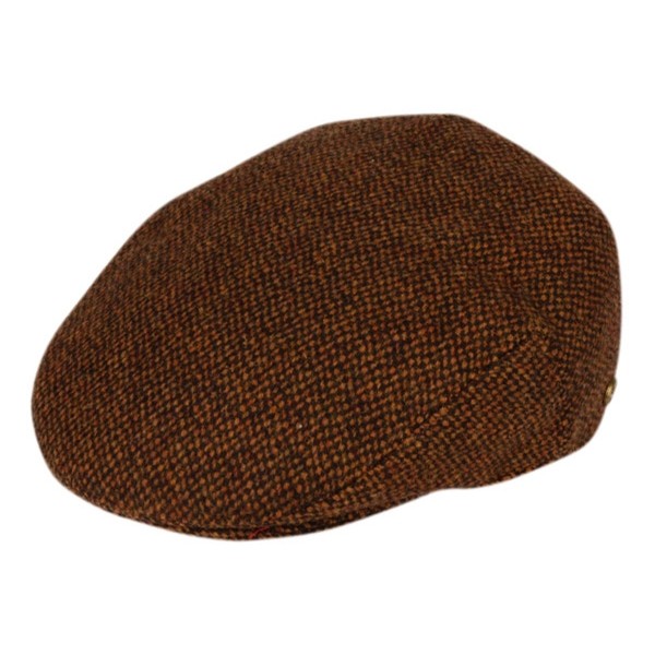 Irish Cap Brown Speckled Tweed