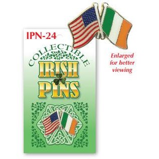 Irish American Flag Linked Lapel Pin
