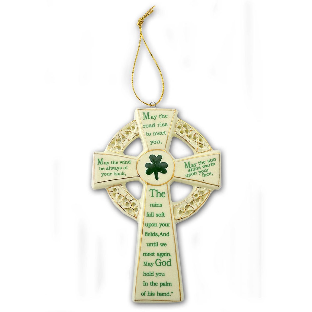 Vminno Irish Wall Cross with Traditional Irish Blessing Premium Edition