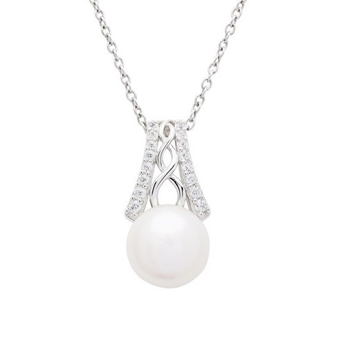 Tiffany Signature® Pearls pendant in 18k white gold with a pearl and a  diamond. | Tiffany & Co.