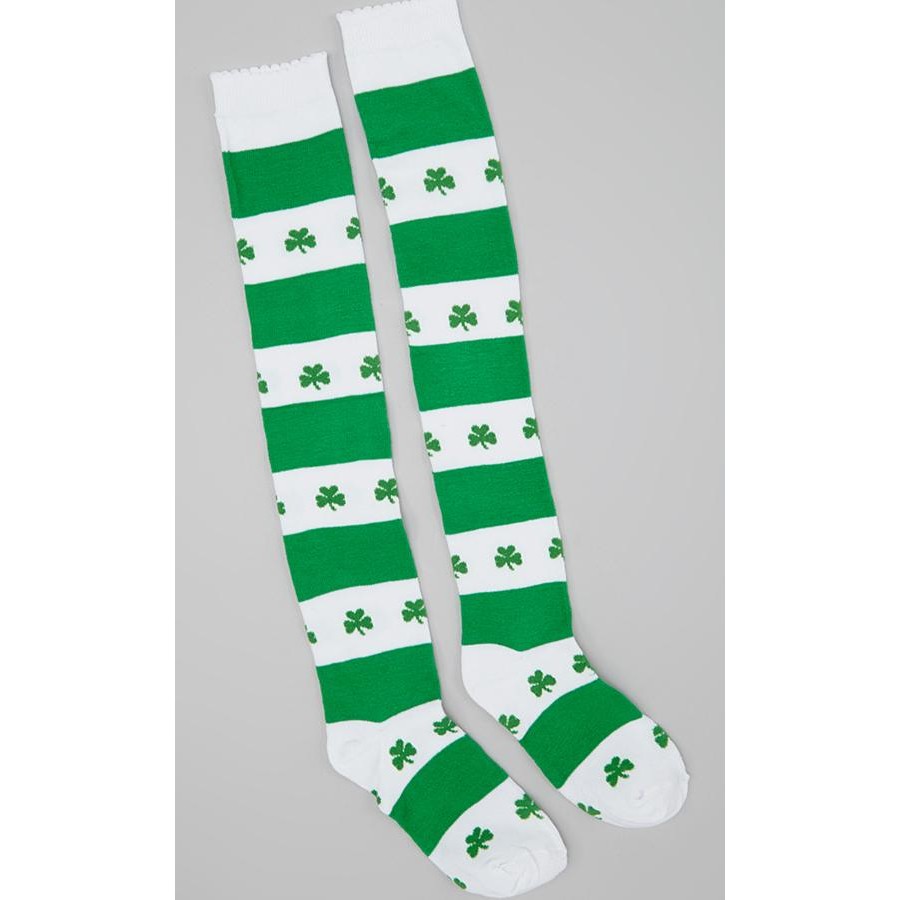 Irish Shamrock Knee Socks