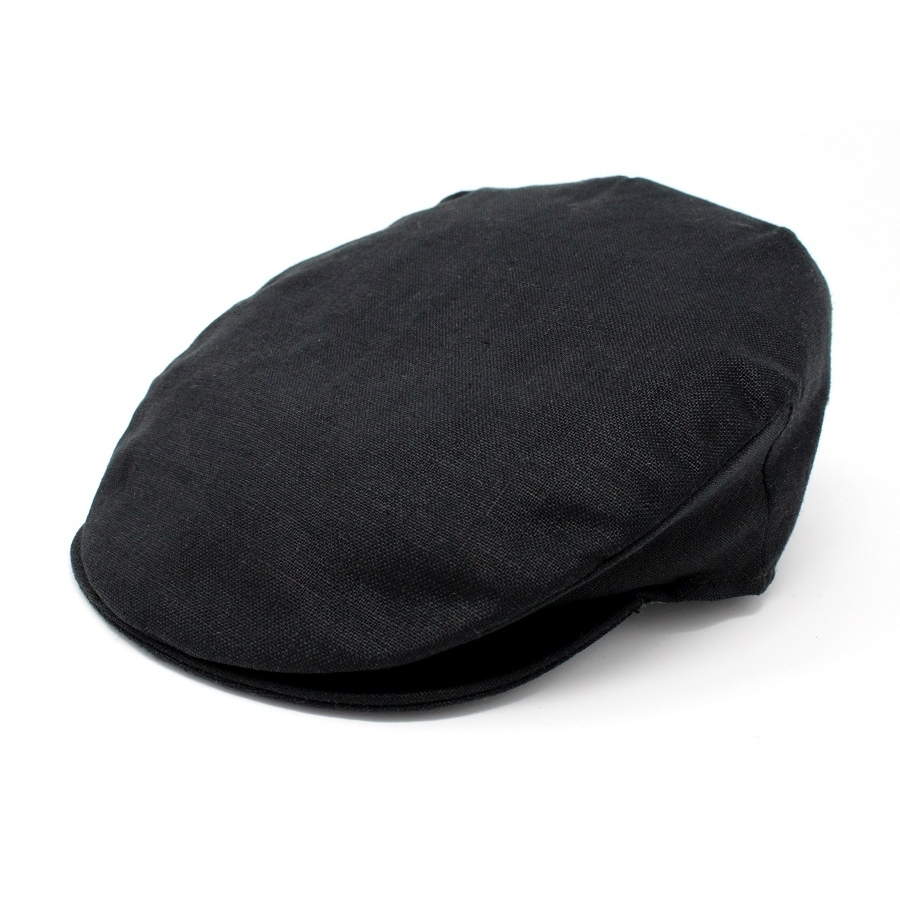 Hanna Hats Irish Vintage Cap Black Linen Clothing Caps Hats at Irish on Grand