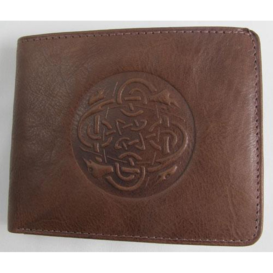 Lee River Leather Celtic Dragon Wallet For Him at Irish on Grand