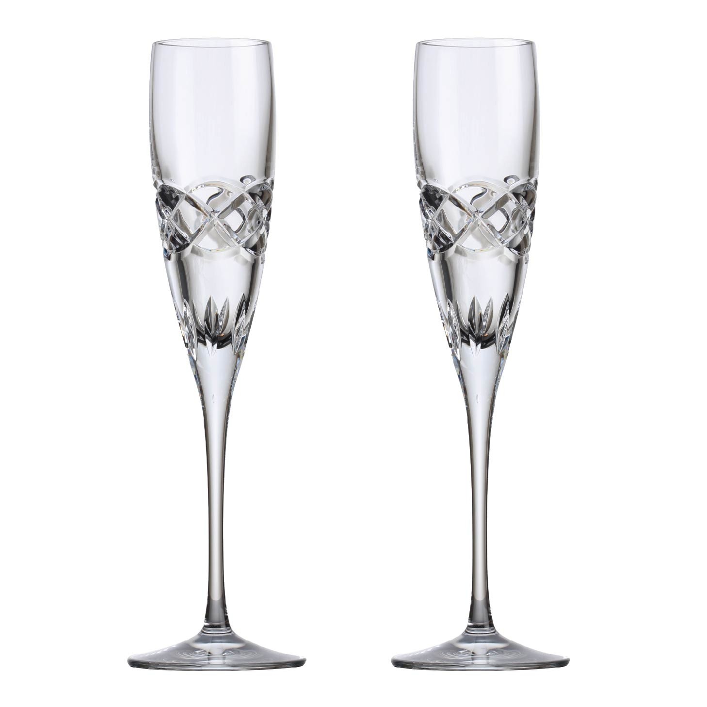 Claddagh Irish Crystal Flutes Pair