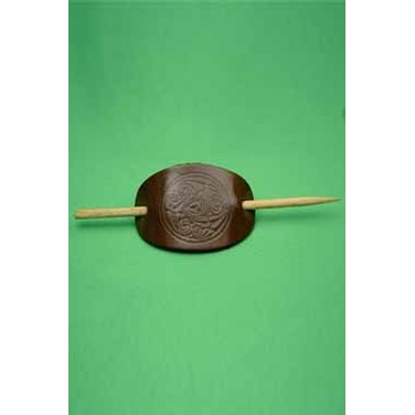 LA Celtic Leather Hair Slide