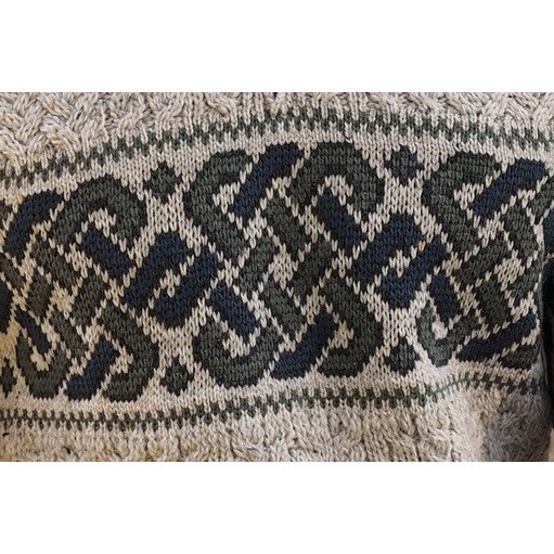 Woman Celtic Jacquard Aran Sweater
