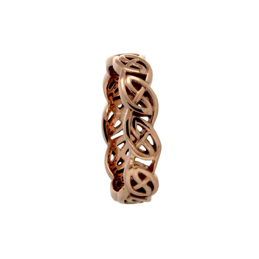 Rose Gold Celtic Eternity Knot Ring