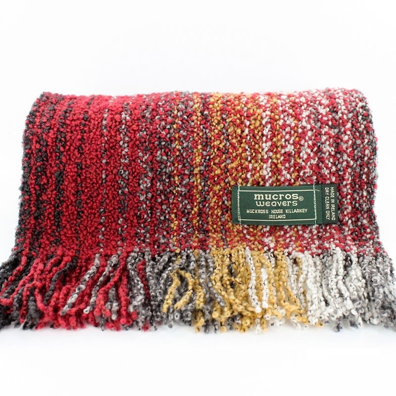 Irish Heather Stone Red Skellig Scarf