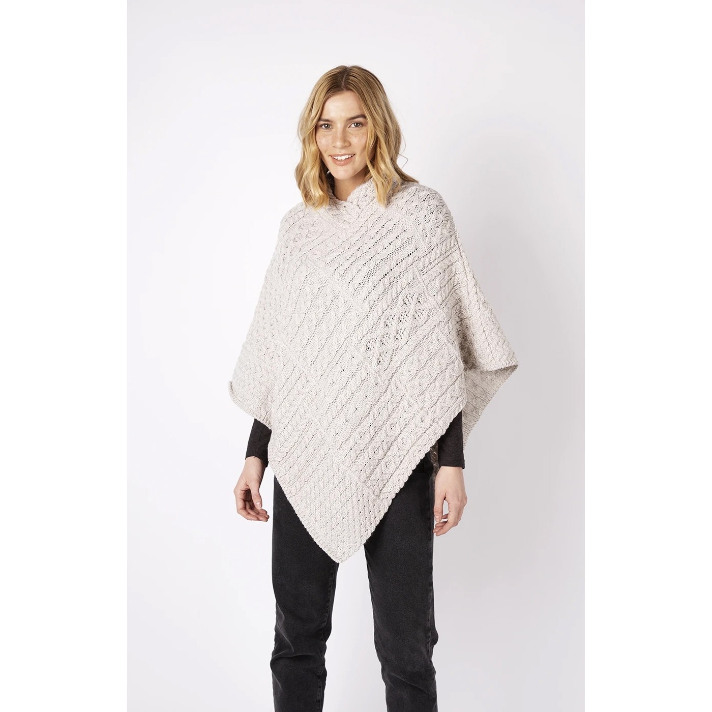 Aran Sweater Market Kids Cable Knit Aran Poncho