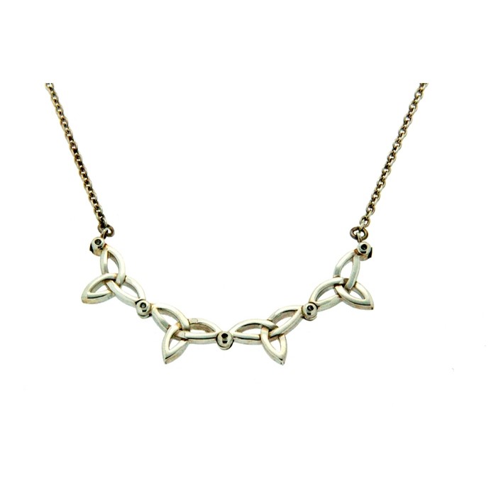 Celtic Trinity Diamond Open and Closed Pendant