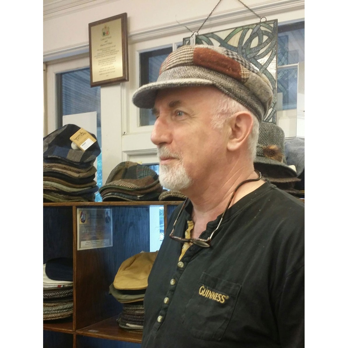 Hanna Hats Patch Tweed Skipper Cap 