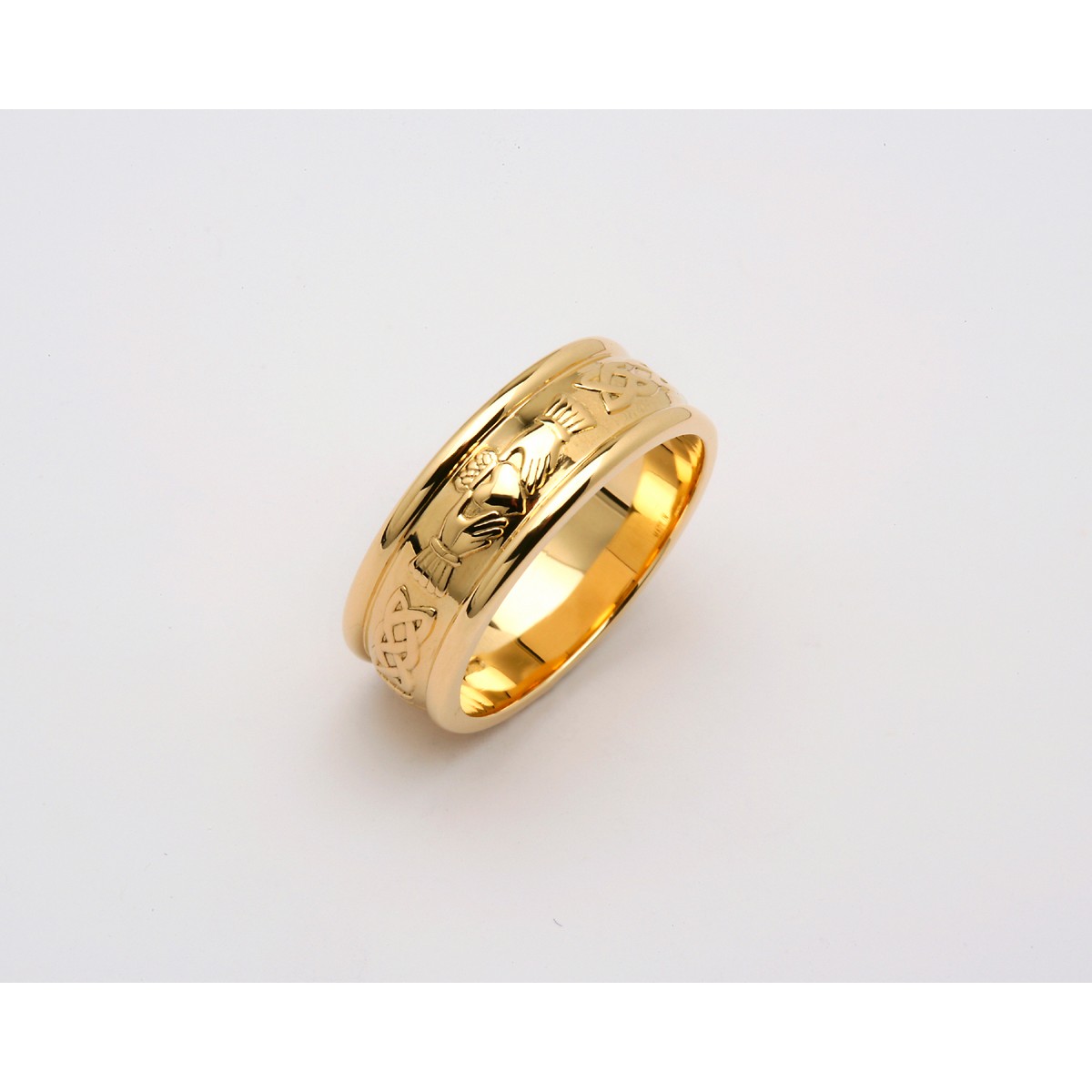 Wide Corrib Claddagh Wedding Band